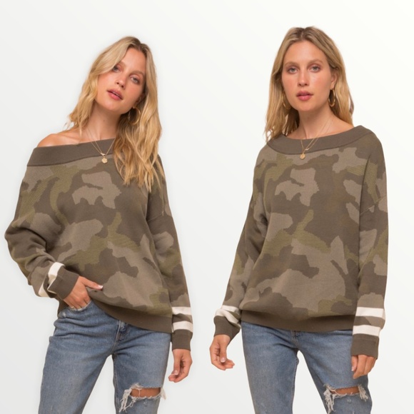 CAMO LOOSE FIT SWEATER - Picture 2 of 3